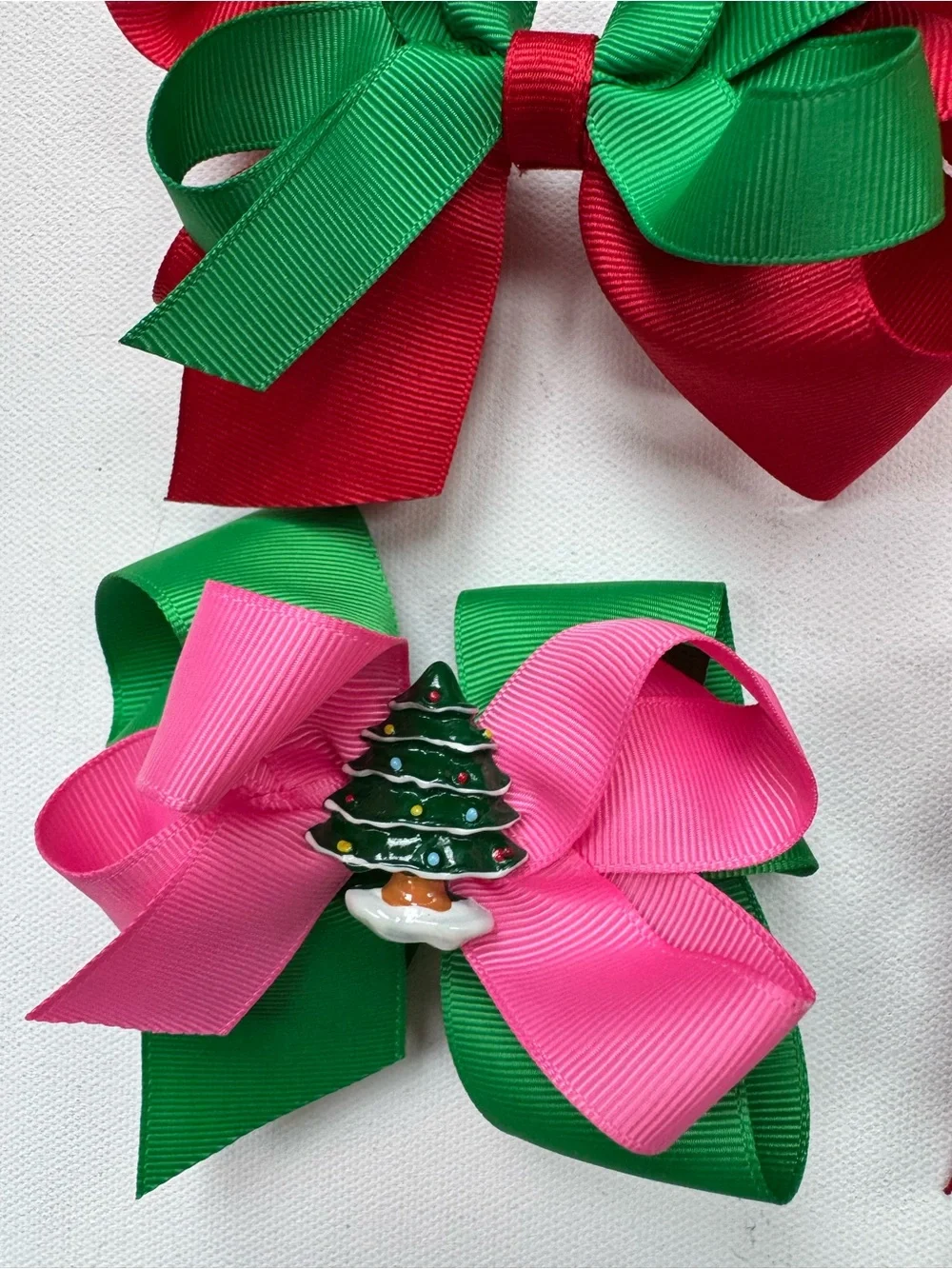 Boutique Girls Hair Bow Bundle | 6 Large Grosgrain Holiday & Everyday Bows